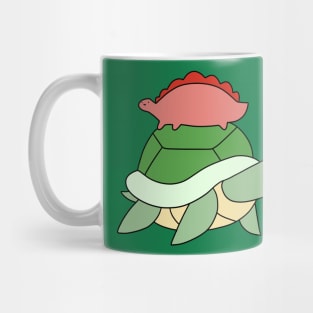 Turtle and Little Stegosaurus Mug